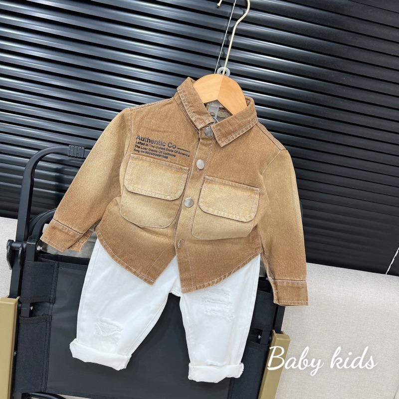 Sét bộ sơ mi cho bé trai