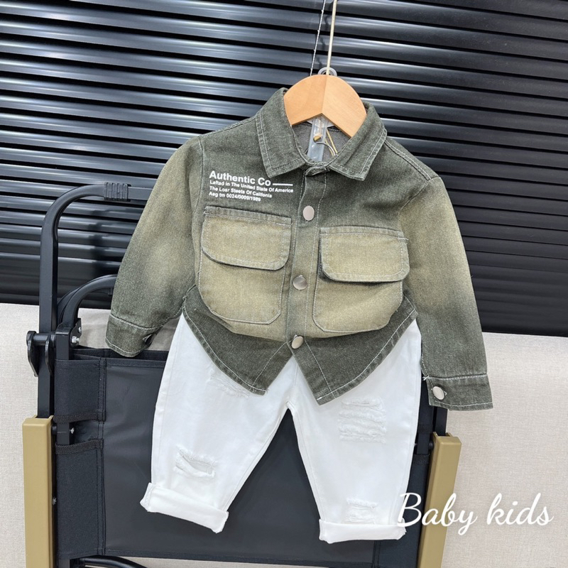 Sét bộ sơ mi cho bé trai