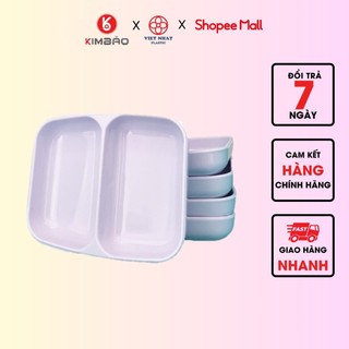 Set 5 đĩa chấm 2 ngăn 1205 đĩa chấm 2 ngăn 1205