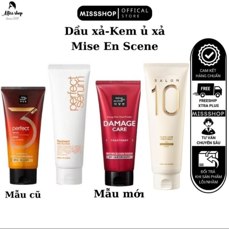 Dầu xả ủ tóc serum Mise En Sciene Perfect Serum 3MIN Salon Mask Pack