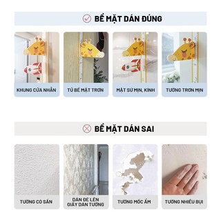 THƯỚC ĐO CHIỀU CAO DÁN TƯỜNG CHO BÉ (Nhiều Mẫu)