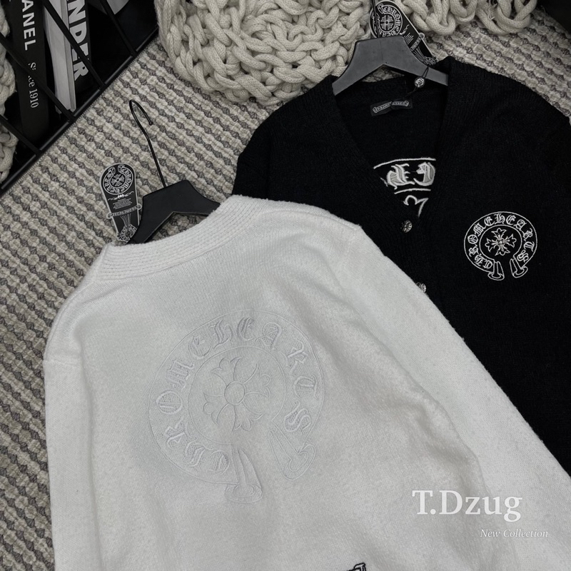 Áo Khoác Cadigan Len Thêu Chrome