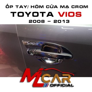 Ốp tay nắm, hõm cửa xe toyota #vios 2008- 2009- 2010- 2011- 2012- 2013 mạ crom cao cấp