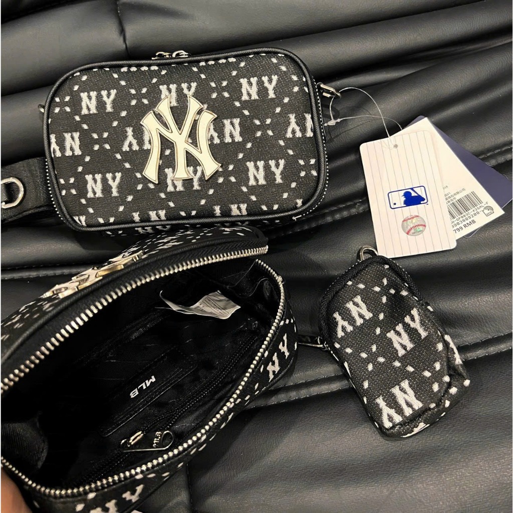 Túi MLB nam.nữ đeo chéo dây bảng to kèm ví nhỏ,form chuẩn