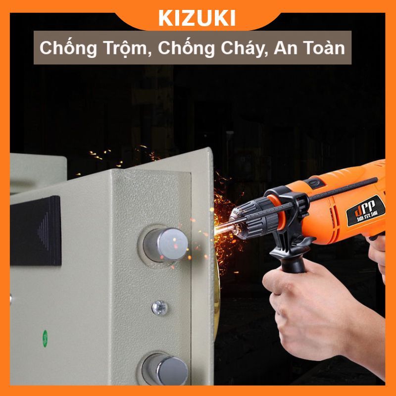 Két Sắt Mini Thông Minh Khóa Điện Tử Cao Cấp - Két Sắt Mini Sơn Tĩnh Điện An Toàn Chống Cháy KT :20X20X31cm