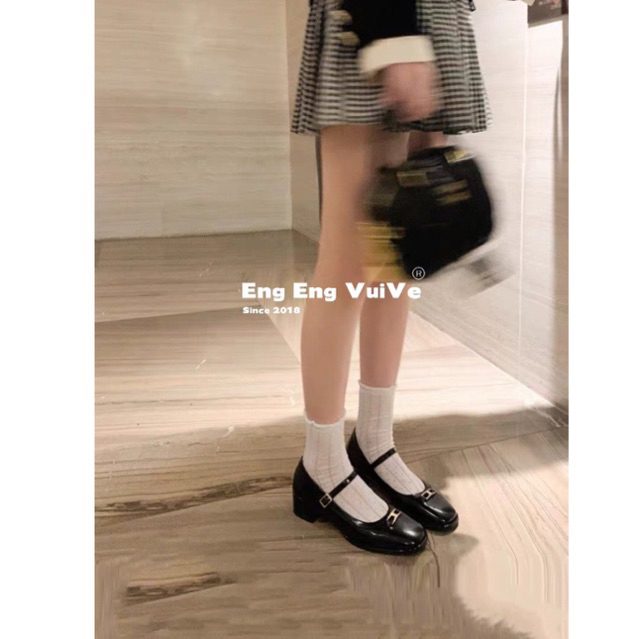 Giày Cao Gót Tiểu Thư Đính Charm ~ 4.5cm