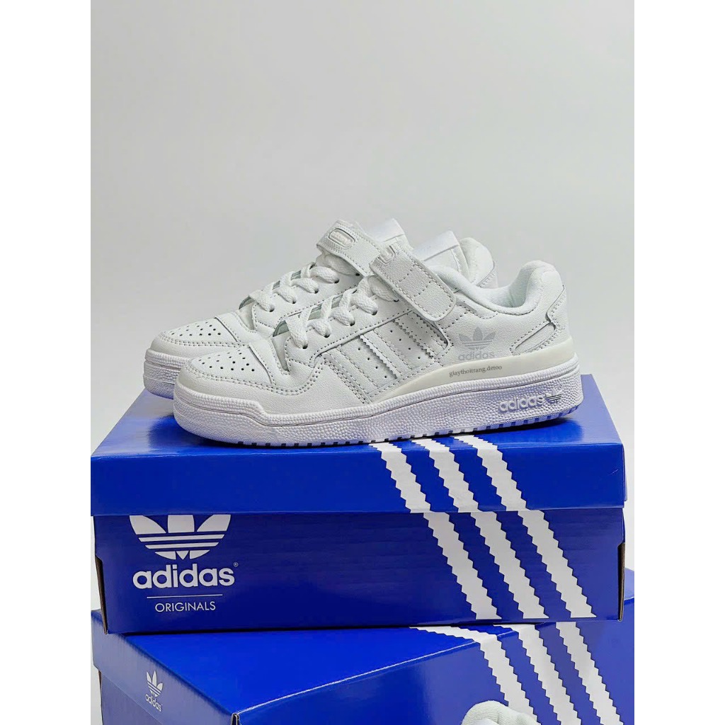 [giaythoitrang.detoo] Giày Sneaker Adidas Forum Trắng Full Quai Dán Nữ Cao Cấp, Giày Thể Thao Dễ Phối Đồ