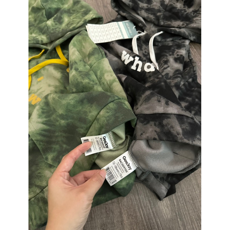 Áo nỉ hoodie loang Gzj cho bé