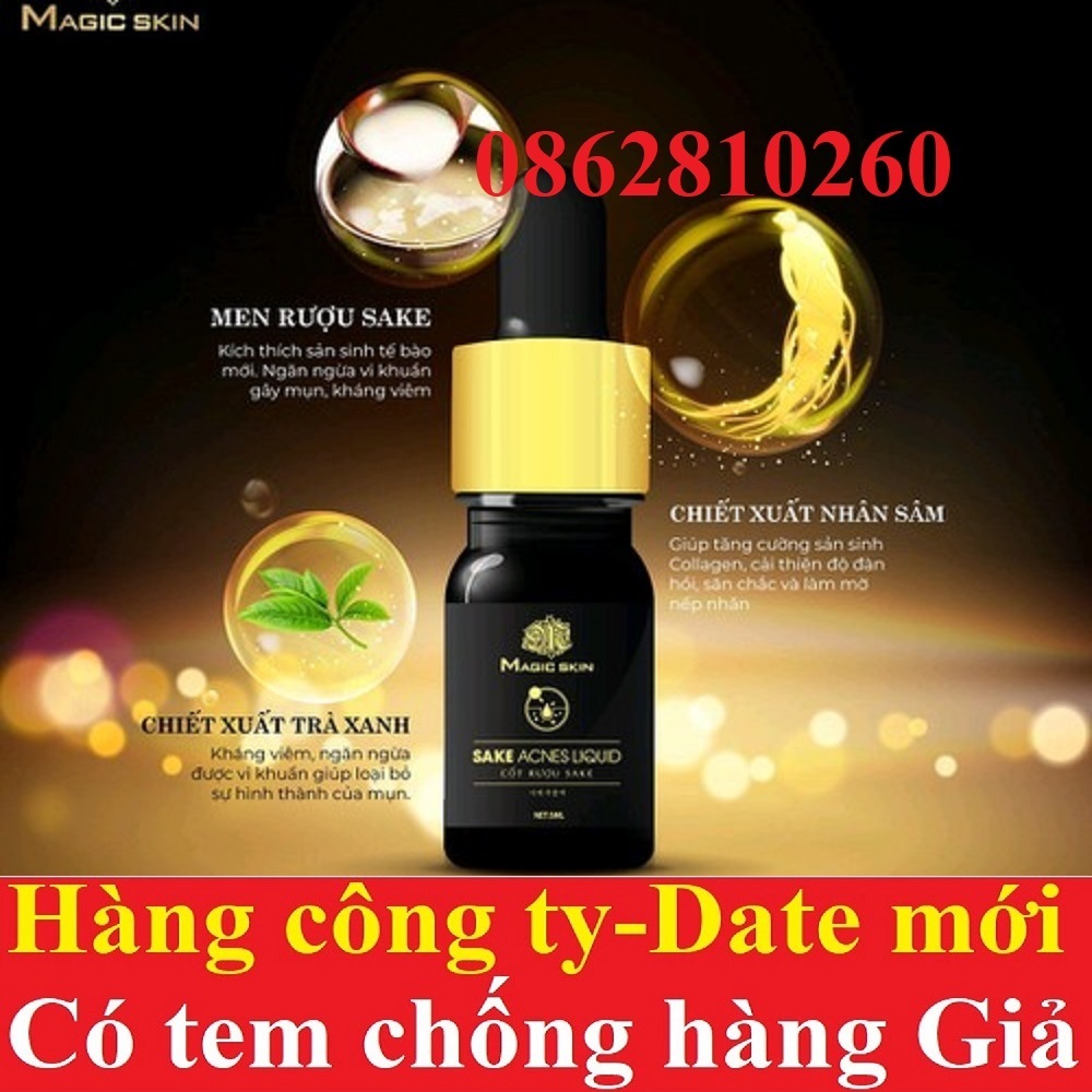 SAKE ACNES LIQUID | Serum Mụn KHÔNG SƯNG cốt rượu sake | CHÍNH HÃNG Magic Skin