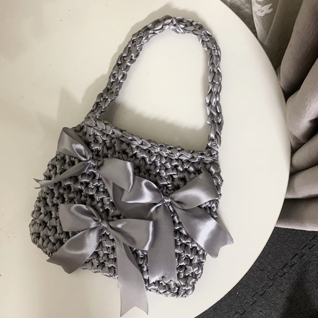 Túi móc bằng sợi ruy băng Handmade