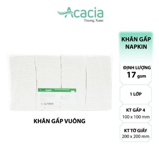 1kg giấy ăn acacia, kiso, chichi dạng xếp tờ - bịch 1 kg