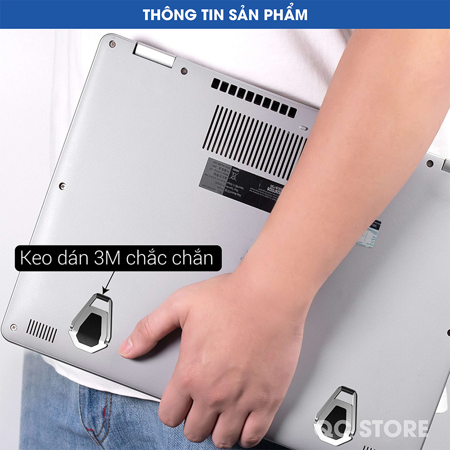 1 Cặp Giá Đỡ Laptop/Máy tính bảng mini nhỏ gọn bằng kim loại chống trượt tùy chỉnh cách nhiệt có thể gập lại tiện dụng