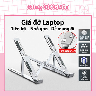 Tản nhiệt Laptop stand hợp kim nhôm gấp gọn chỉnh độ cao giúp kê đỡ máy tính laptop 15 6 inch làm mát macbook