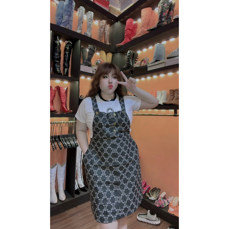 SÉT ÁO THUN KÈM YẾM JEANS BIGSIZE