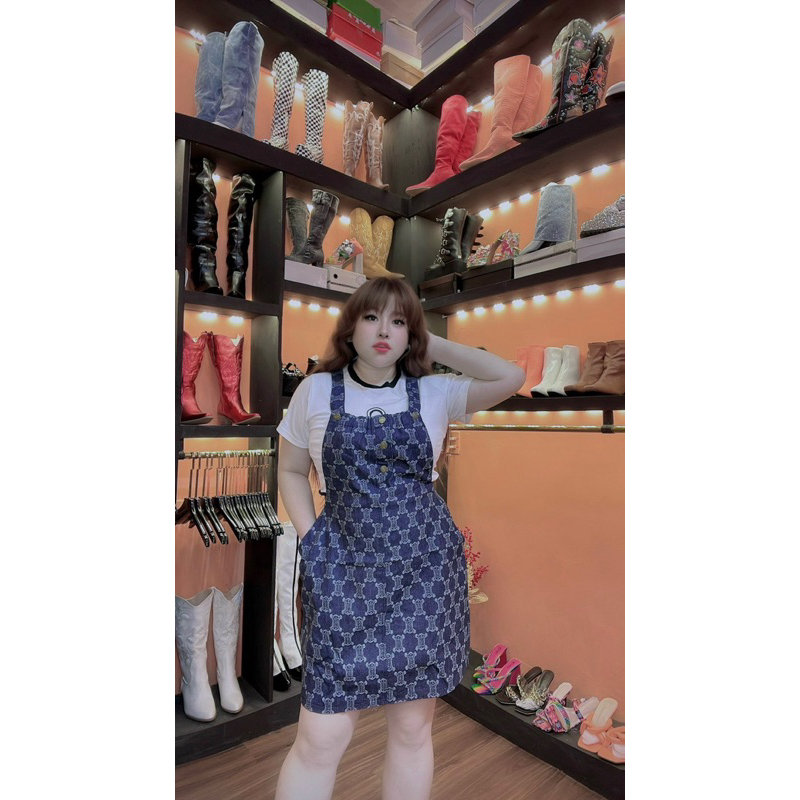 SÉT ÁO THUN KÈM YẾM JEANS BIGSIZE