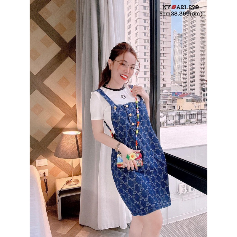 SÉT ÁO THUN KÈM YẾM JEANS BIGSIZE