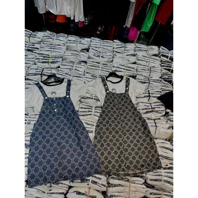 SÉT ÁO THUN KÈM YẾM JEANS BIGSIZE