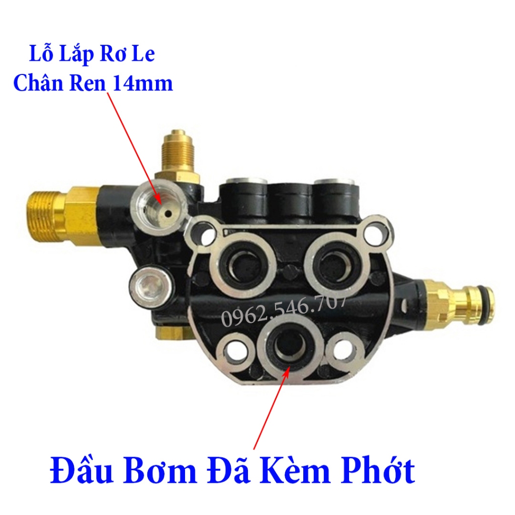 Đầu bơm máy rửa xe mini, Đầu bơm máy rửa xe gia đình có chỉnh áp