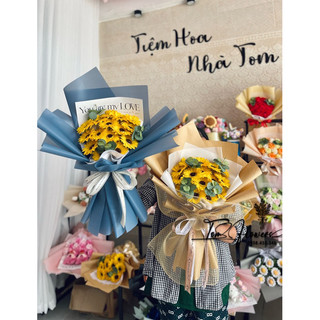 Bó hướng dương 15 bông dài 65cm