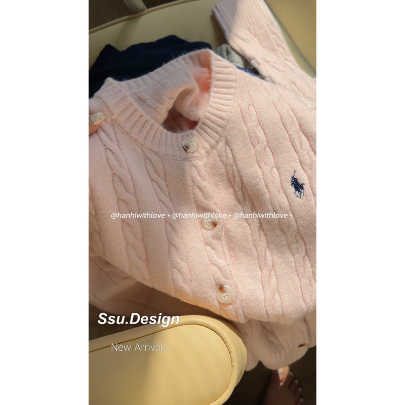 ẢNH THẬT: ÁO KHOÁC LEN CADIGAN VẶN THỪNG THÊU HÌNH NGỰA HÀNG QC loại 1