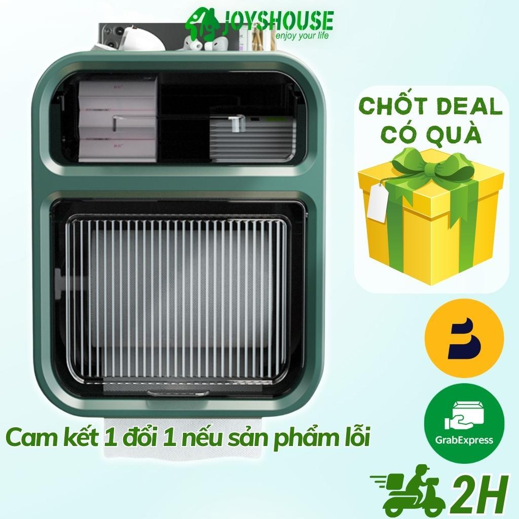 Hộp Đựng Giấy Vệ Sinh Dán Tường Trong Nhà Tắm Có Nắp Che Chống Nước Và Hai Ngăn Đa Năng Để Được Tất Cả Loại Giấy
