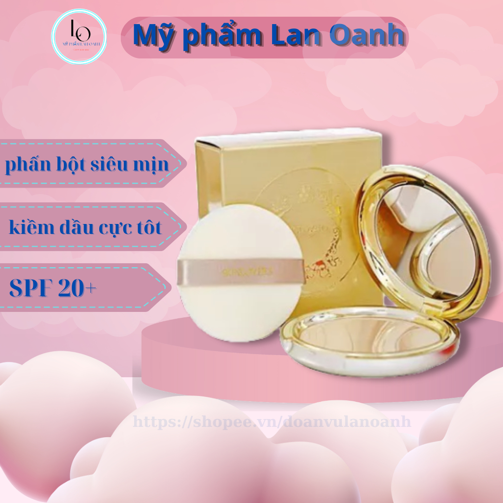 Phấn trang điểm kiềm dầu mịn ngọcTrai Eveline Skinlovers Blooming Powder Pact 22g Hàn Quốc