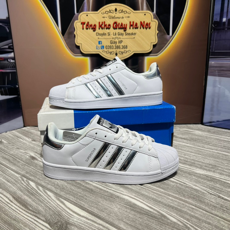 Giày Thể Thao Sneaker Sò 3 Vạch Bạc Siêu Cấp Hàng Quảng Châu Cao Cấp