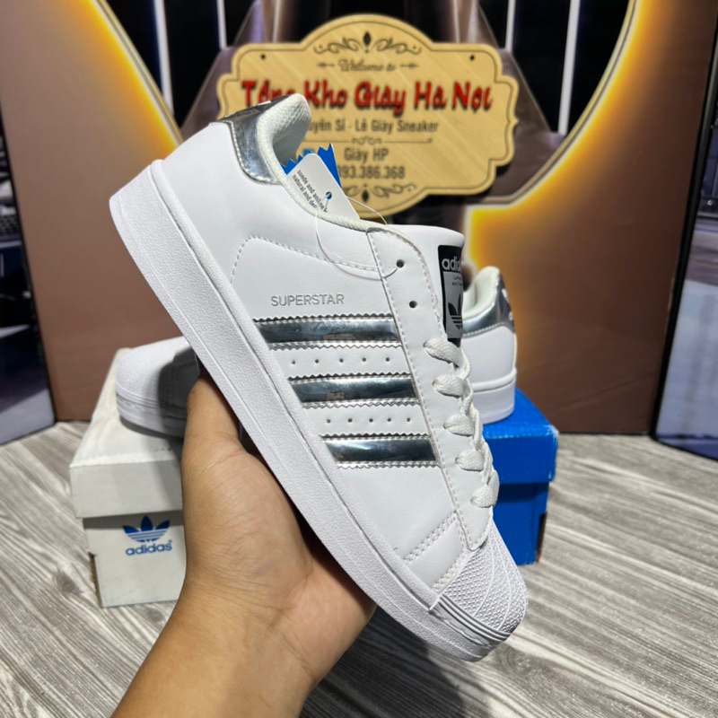 Giày Thể Thao Sneaker Sò 3 Vạch Bạc Siêu Cấp Hàng Quảng Châu Cao Cấp