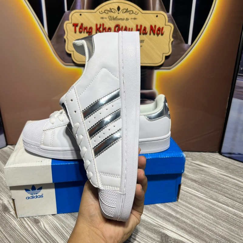 Giày Thể Thao Sneaker Sò 3 Vạch Bạc Siêu Cấp Hàng Quảng Châu Cao Cấp