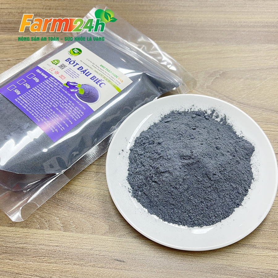 Bột hoa đậu biếc nguyên chất 100%, dùng nấu xôi, làm bánh, chè, rau câu, thạch dừa, tạo màu, mùi tự nhiên ATVSTP