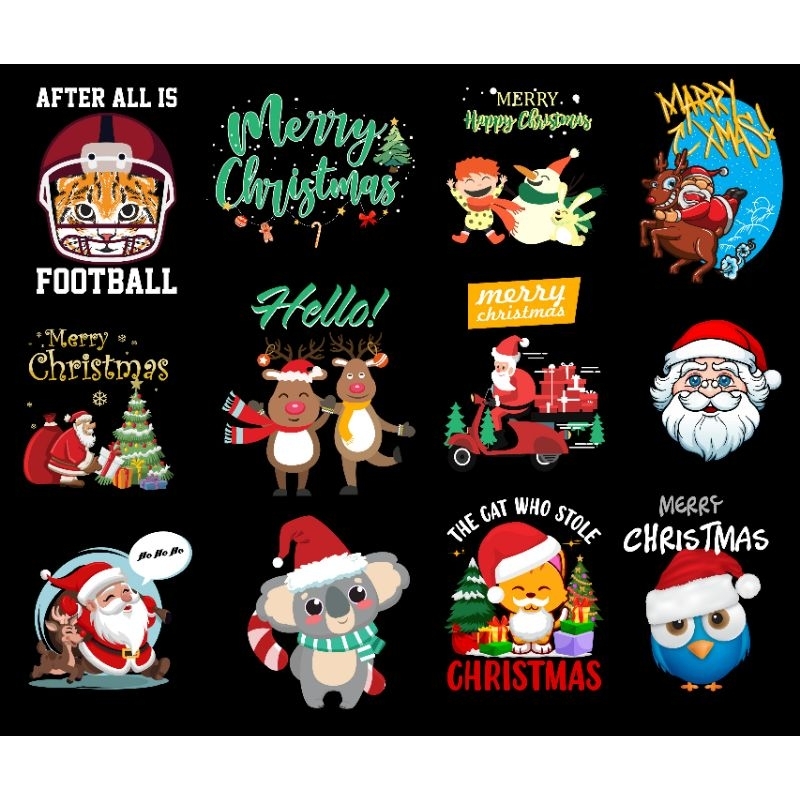 Hình ủi ép nhiệt, in áo. Mẫu in áo Giáng sinh, Noel GS5