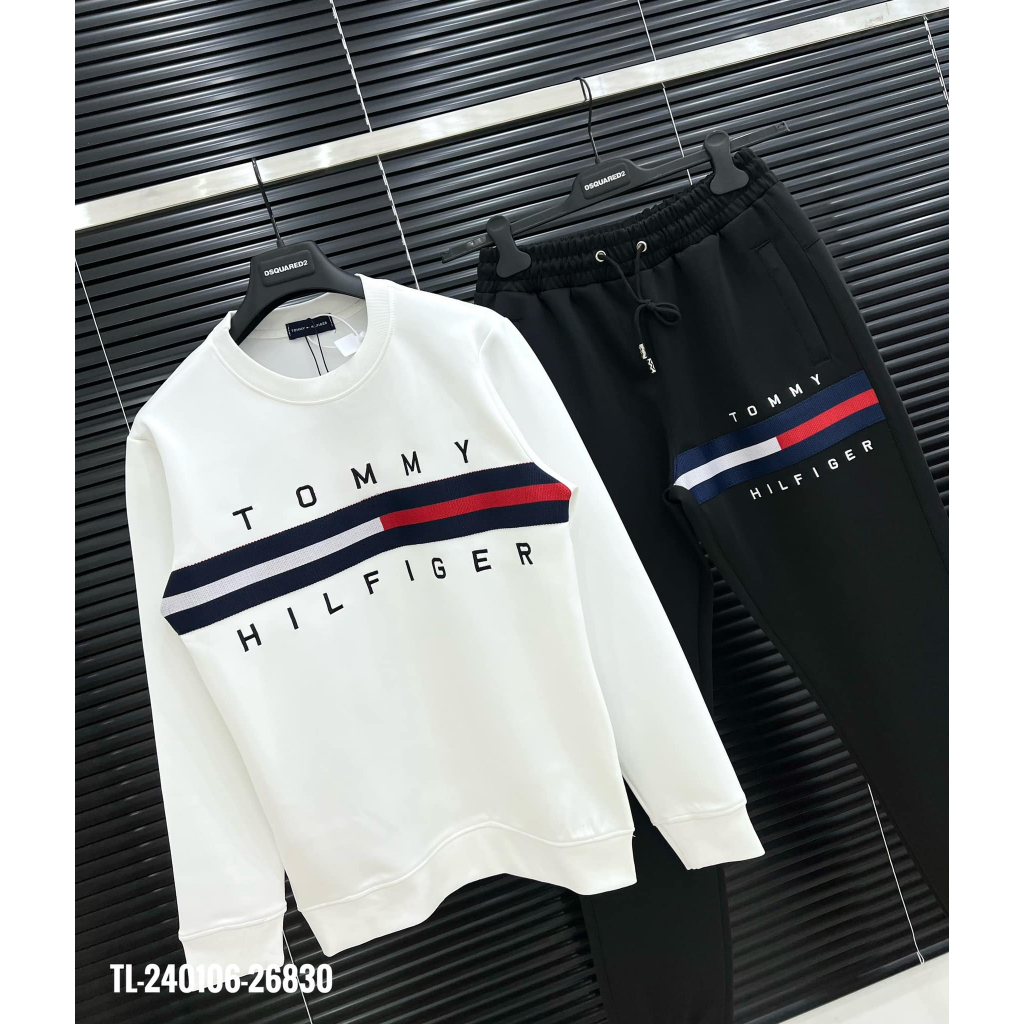 Bộ Quần Áo Sweater Tom My Thêu Chữ Chất Liệu Nỉ Cao Cấp, Bộ Thể Thao Nam Nữ Dài Tay Thu Đông Siêu Hot