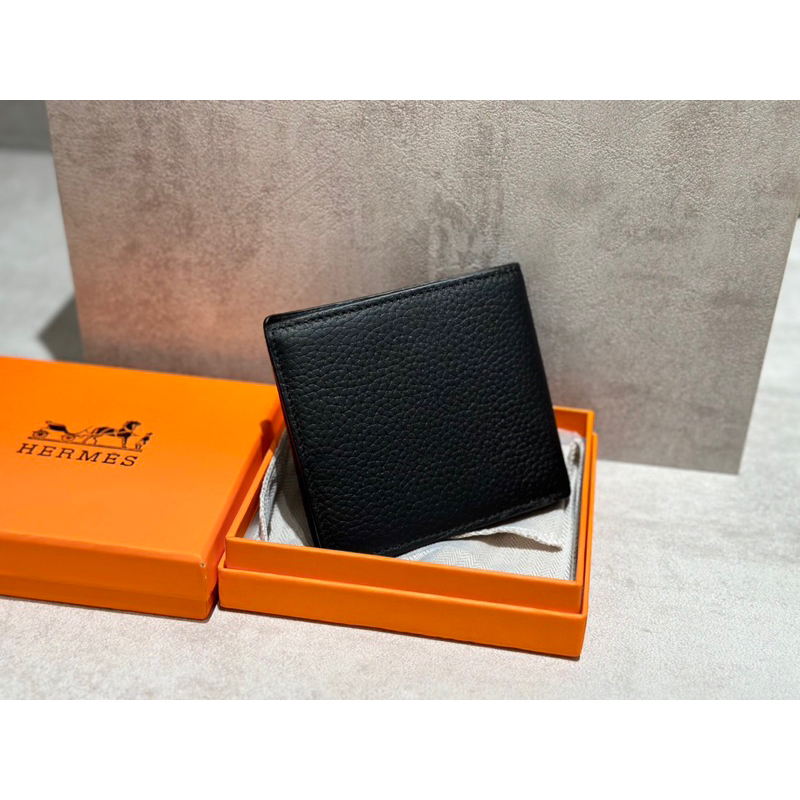 Ví ngắn Her.mes nam chất da bò togo size 11,5cm fullbox