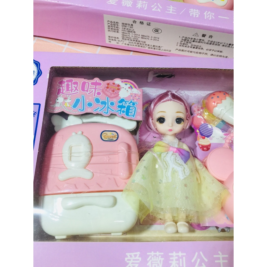 Đồ chơi bé gái búp bê Barbi công chúa Elsa hộp quà tặng cho bé