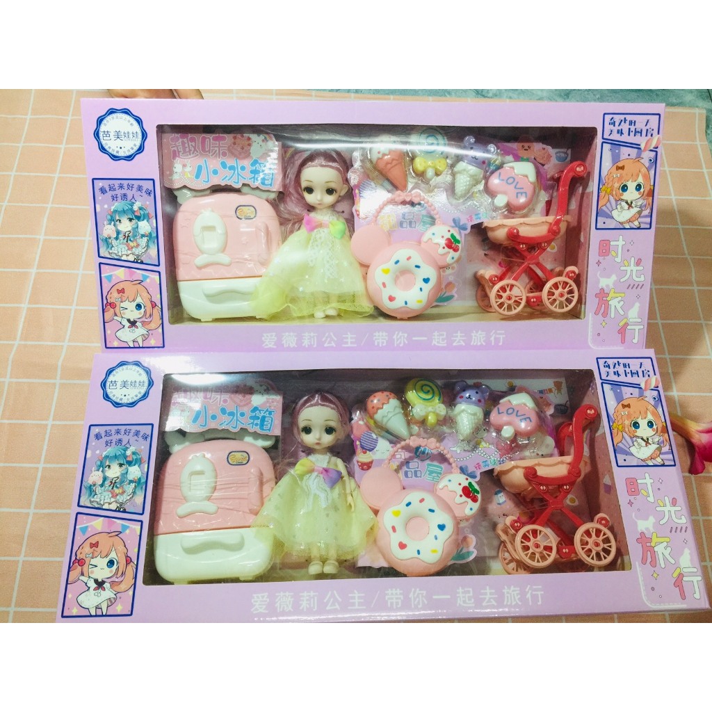 Đồ chơi bé gái búp bê Barbi công chúa Elsa hộp quà tặng cho bé