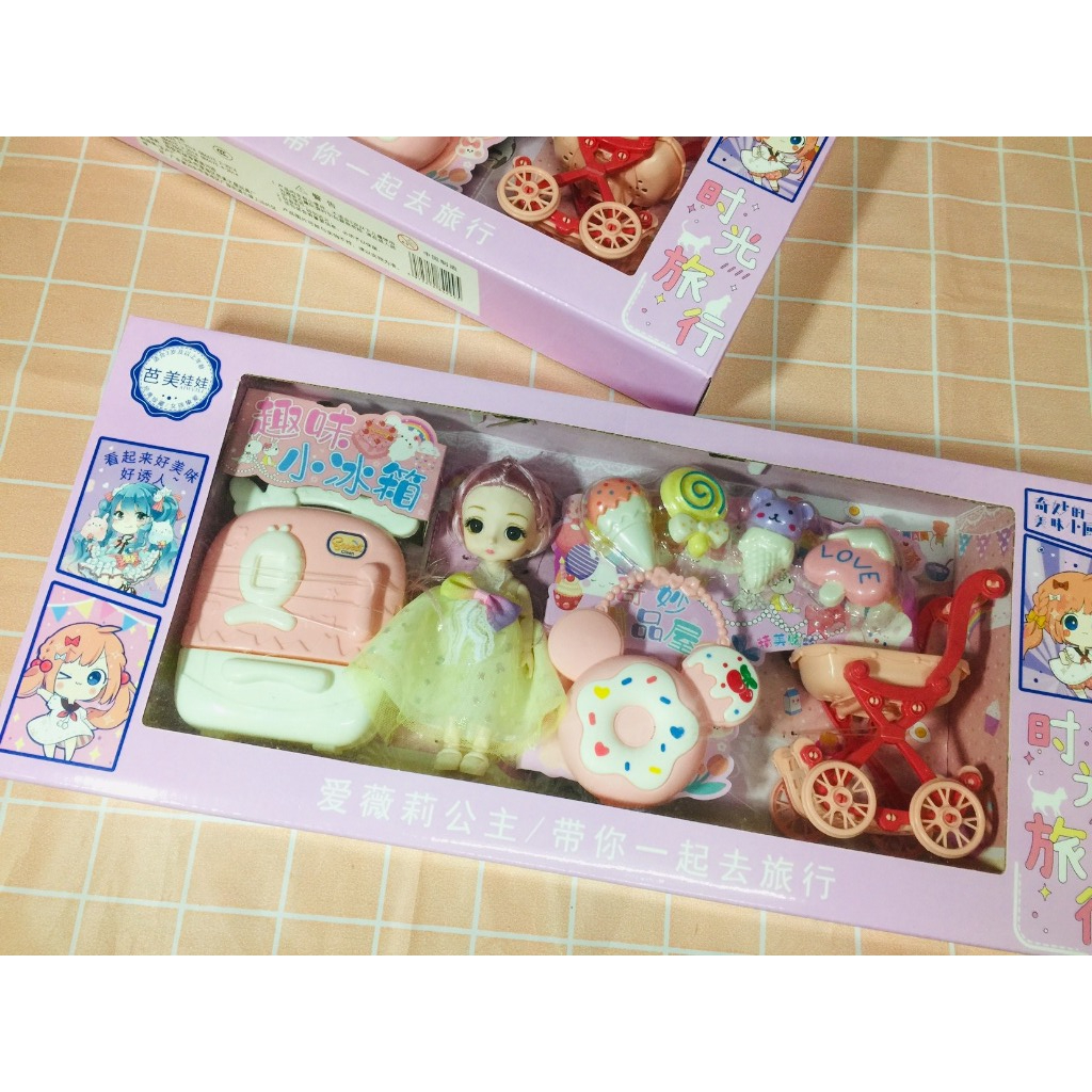 Đồ chơi bé gái búp bê Barbi công chúa Elsa hộp quà tặng cho bé