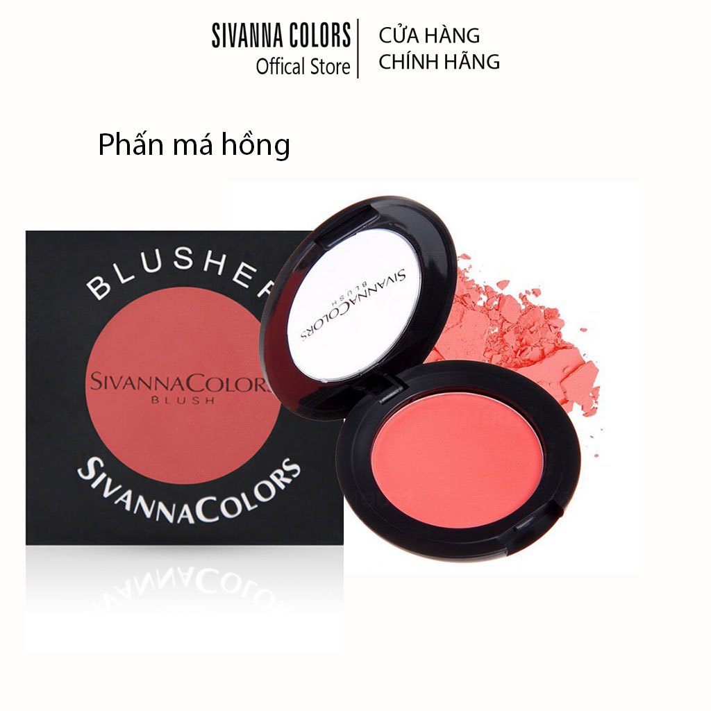 Phấn Má Hồng Sivanna Colors Blusher HF847 12 màu sắc tùy chọn dùng trang điểm chuyên nghiệp 4g