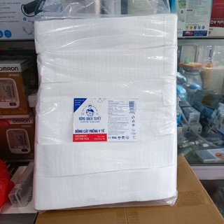 Bông gòn bạch tuyết cắt miếng kt 7x7cm 1kg làm sạch da