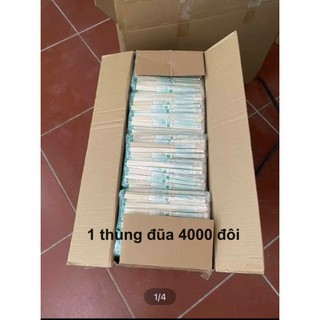  Sỉ 1 Thùng 4000 Đũa Tách Nhật Kèm Tăm Có Bọc Màng Cao Cấp Đũa Nhật 1 Lần THÙNG 4000 Đôi dài 20cm 