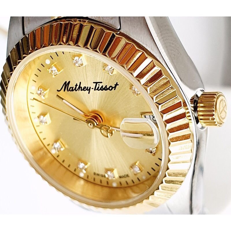 Đồng hồ đôi nam nữ dây thép Mathey Tissot H710BDI Và D710BDI