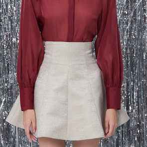 Chân Váy Xoè Bồng Xếp Tay Xiết Eo Eo Cao Khoá Kéo Phía Sau Lót Lụa Nhật Peany Skirt | NYA STUDIO