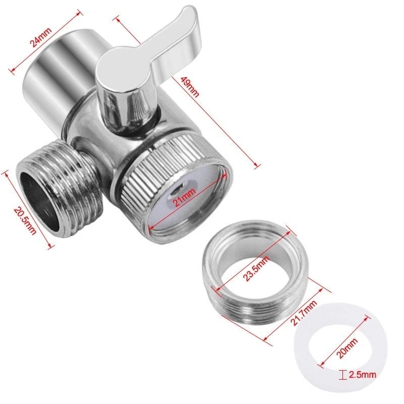 Đầu chia sen tắm gắn miệng vòi nước