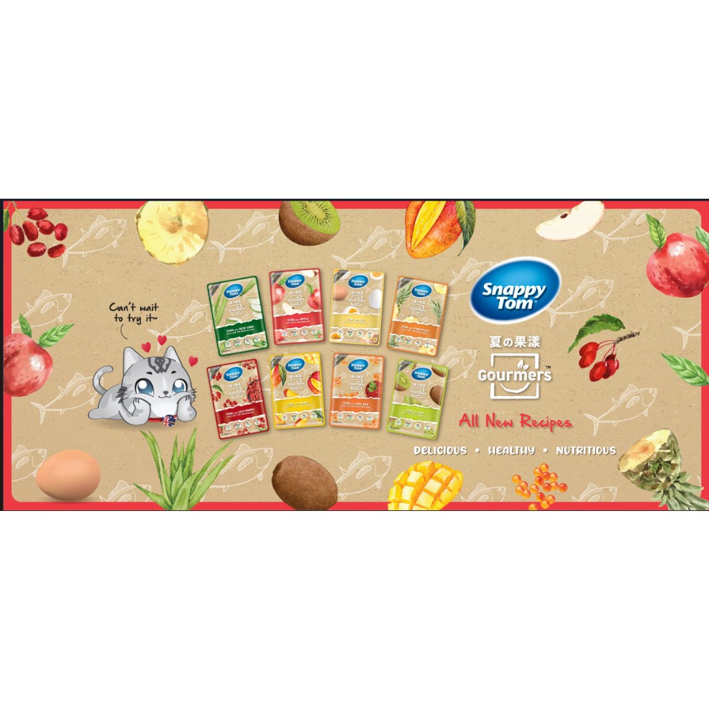 Pate Mèo Snappy Tom Gourmers Cá Ngừ & Trái Cây 70g