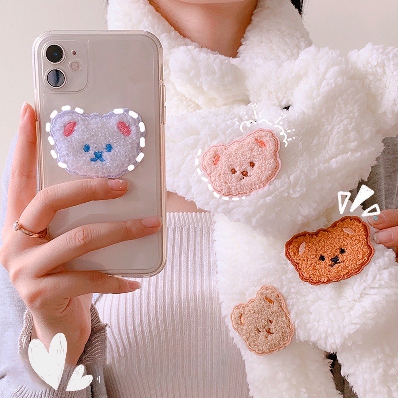 ￼Mác gấu, miếng dán hình gấu trang trí quần áo khăn