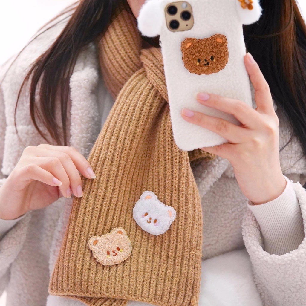 ￼Mác gấu, miếng dán hình gấu trang trí quần áo khăn