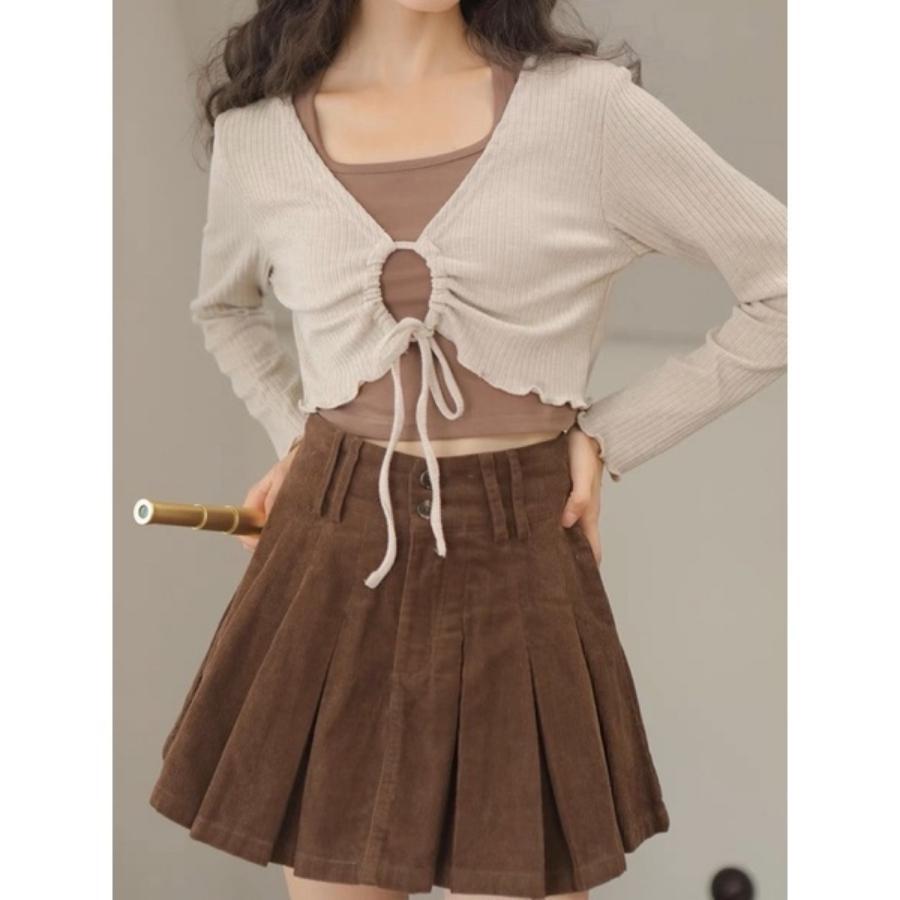 Áo croptop nữ tay dài ôm body cổ tròn kiểu len tăm đẹp siêu xinh bigsize LAVAMO CT052