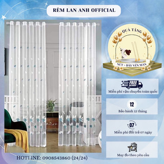 Rèm cửa sổ, rèm spa trang trí nhà cửa hoa văn thêu nổi