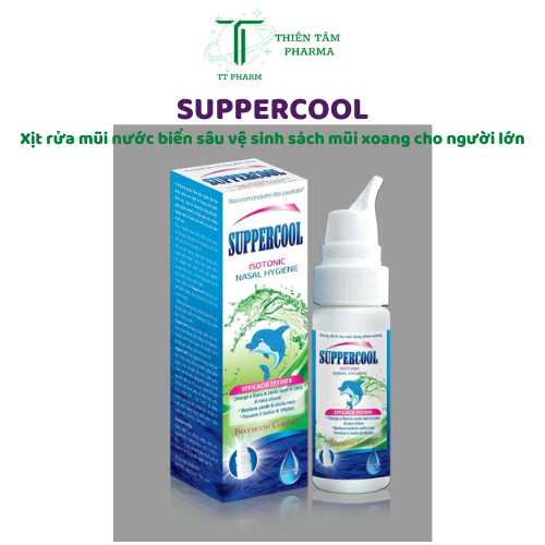 Xịt mũi nước biển sâu SUPPERCOOL Giữ sạch và thông thoáng mũi, giảm nghẹt mũi, viêm mũi, viêm xoang