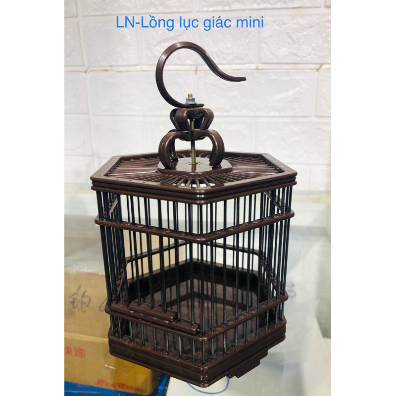Lồng chim mini mẫu lục giác cho chim hút mật, sâu, khuyên, ốc mít thuần bổi