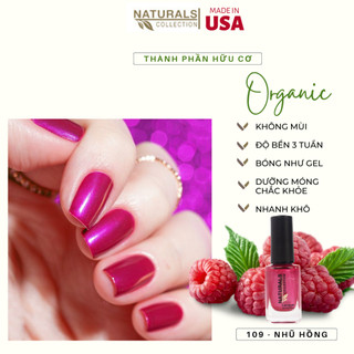 Sơn móng tay hữu cơ màu Hồng Nhũ Đậm Có Nhũ USA NATURALS COLLECTION sử dụng được cho mẹ bầu và trẻ em - 7.5ml - 109